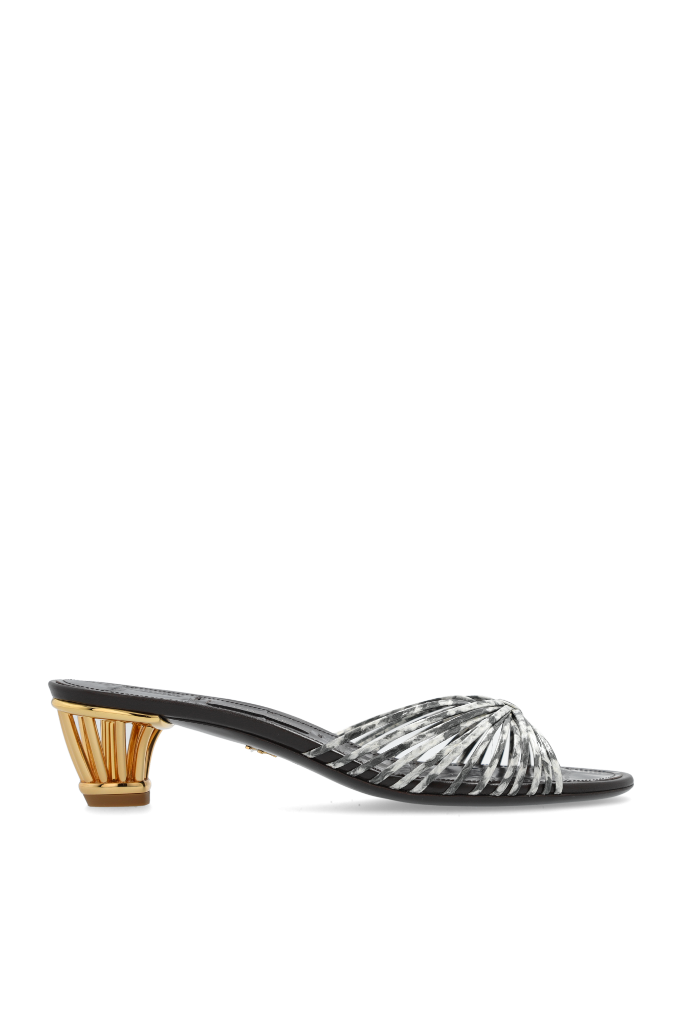 【24SS NEW】FERRAGAMO_women / ARYANA ミュール Grey 'Aryna' heeled mules FERRAGAMO - Vitkac Canada